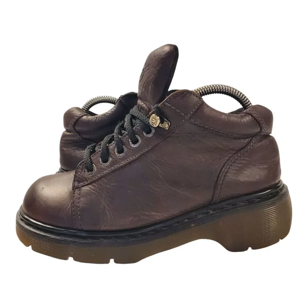 Vintage DR. MARTENS Boots 8542 Mens Size UK 7 US 8 Black Combat MADE IN ENGLAND